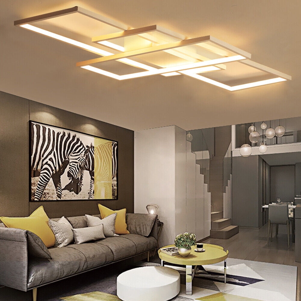 LED Dimmable Ceiling Light Modern Ring Circle Flush Mount Ceiling Lamp Acrylic Lampshade Chandelier Bedroom Kitchen Living Room Interior Decorative Lighting Fixture