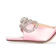 thumbnail image 3 of XYD Women Fashion Rhinestones Bows Square Open Toe Sandals High Spool Heel Mules Slip On Party Shoes Size 4 Pink, 3 of 4