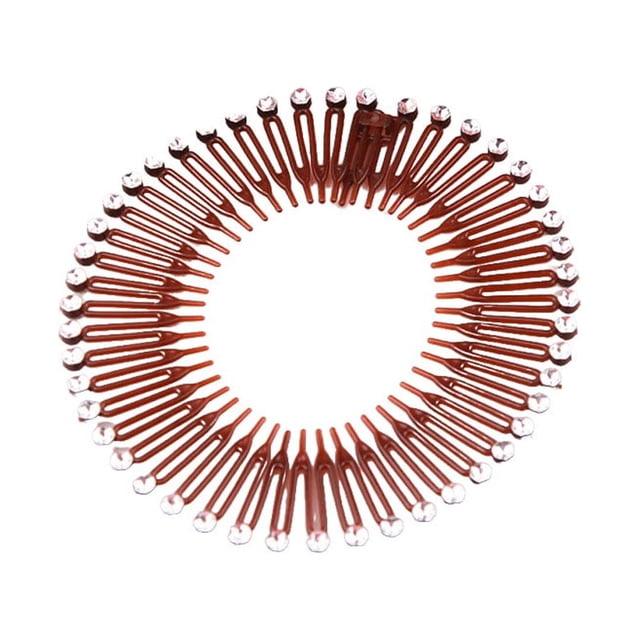 U-Part Wig Comb Clip Wigs Accessories Hair Weave Wire Combs Wear-resistant Colorful Fashionable Supplies Home Accessory Coffee/Rhinestone