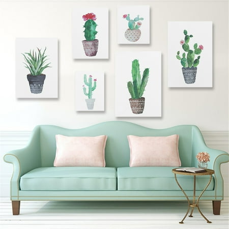 Unframed Watercolor Cactus Painting Print Picture Modern Home Wall Art Decoration Require a Frame