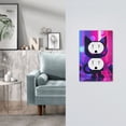 thumbnail image 5 of KLL Neon Toy Cat Reflections Pattern Electrical Outlet Covers, 3" x 5" 1 Pack Electric Receptacle Plug Covers for Decorator Receptacle Outlet & Switch-Style S, 5 of 6