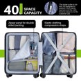 thumbnail image 4 of Carry On Luggage Airline approved Hardside Suitcase with Wheels PC ABS Lightweight Luggage with TSA Lock USB 20 inch AppleGreen, 4 of 7