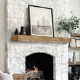 thumbnail image 3 of Fireplace Mantel Shelf   Wooden Floating Shelf for Over Fireplace  Handcrafted Wood Mantels  Wall-Mounted Mantel Shelves  Rustic Floating Mantels Shelves for Living Room, 3 of 5