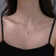 thumbnail image 3 of Hot 925 Sterling Silver Plated Necklace Versatile Single Sparkling AAA Zircon Clavicle Chain for Women Wedding Jewelry Wholesale, 3 of 5