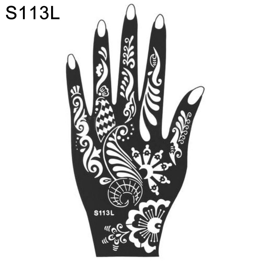 Temporary Tattoos lot Indian Henna Temporary Tattoo Stencil Kit Bride Women  Hand Body Art Decal Drawing Template Lace Mandala Painting Paper 221208  From Yujia07, $17.88