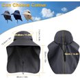 thumbnail image 3 of Sombrero para el Sol Anti UV Sombrero para Senderismo con protección para el Cuello Sombrero de Pescador de ala Ancha Plegable Ajustable Malla Transpirable Hombres Mujeres, Azul Sincero Electrónica, 3 of 5