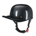 thumbnail image 2 of Casco Retro shamjiam Estilo C, Medio casco, cara abierta, correa de liberación rápida, adulto, 2 of 8