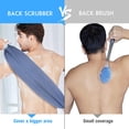 thumbnail image 3 of Fregadora exfoliante de espalda Evridwear de doble cara con asas, 3 of 7