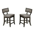 thumbnail image 5 of Modern 6pcs High Chairs Kitchen Dining Room Rustic Espresso Finish Counter HT Chairs Fabric Cushion Seats, 5 of 9