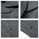 thumbnail image 4 of Abrigo largo de solapa de color sólido cálido de invierno grueso para hombre Abrigo de doble uso con botones y cremallera, 4 of 5