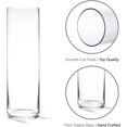 thumbnail image 3 of Set of 3 Glass Cylinder Vases for Centerpieces 6, 9, 10.5 Inch Tall, 3.5" Wide - Clear Glass Flower Vases for Pillar Candle, Hurricane Candle Holder, Floating Candles, Wedding Centerpiece, 3 of 5