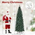 thumbnail image 3 of Costway 9FT Pre-Lit Christmas Tree Hinged Slim Pencil Xmas with 500 LED Lights & 1298 Tips, 3 of 10