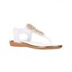 thumbnail image 1 of Sandalia Moda Verano Mujer Con Pedrería Blanco Tipo Piel blanco 24 Clasben 024D0A, 1 of 7