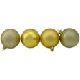 thumbnail image 3 of Northlight 24ct Shatterproof 4-Finish Christmas Ball Ornament Set 2.5" - Vegas Gold, 3 of 3