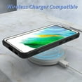 thumbnail image 2 of ExoGuard For Samsung Galaxy S21 FE Case,Clear Hard Back Full Body Case with Screen Protector (Black), 2 of 7