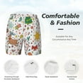 thumbnail image 5 of Sigee Winter Christmas And New Year Deer Print Mens Swim Trunks with Compression Liner Quick Dry Swim Stretch Beach Shorts with Pockets,S-3XL, 5 of 7