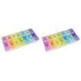 thumbnail image 1 of Pastillero Portátil para 7 Días Almacenamiento Pastillas 2 Veces Al Día (pequeño Y Colorido), 1 of 3