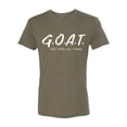 thumbnail image 2 of Wild Bobby, Goat God Over All Things Inspirational/Christian Men Premium Tri Blend Tee, Military Green, Medium, 2 of 6
