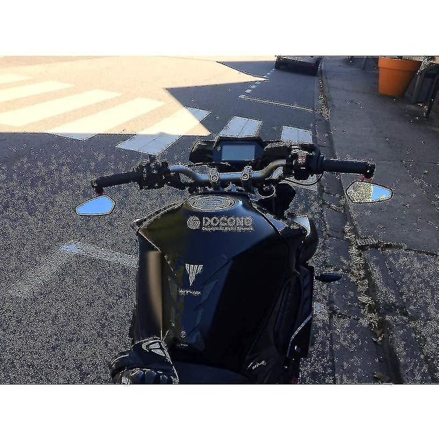 Espejos de motocicleta de 7/8 "y 22 mm, espejos laterales de aluminio Espejo retrovisor universal para manillar trasero, 1 par, rojo
