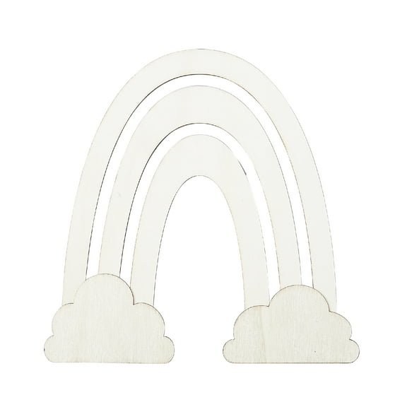 Plaid Surfaces Layered Wood Shape, Rainbow