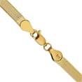 thumbnail image 3 of 14K Solid Yellow Gold 4mm Herringbone Chain Bracelet, 3 of 4