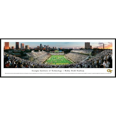 Georgia Tech Yellow Jackets Football - End Zone View in Bobby Dodd Stadium - Blakeway Panoramas NCAA College Print with Standard (Top 10 Best College Football Stadiums)