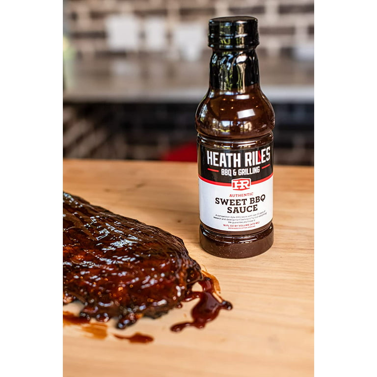 Heath Riles BBQ Sweet Barbecue Sauce, Champion Pitmaster Recipe, Bottle 18  oz.