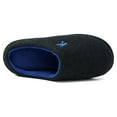thumbnail image 3 of Men's Comfort Two-Tone Memory Foam Mule Slippers Plush Lined House Shoes Size, 3 of 5