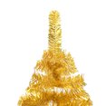 thumbnail image 2 of vidaXL Artificial Pre-lit Christmas Tree with Ball Set Gold 150 cm PET, 2 of 5