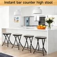 thumbnail image 6 of 18 Inch Folding Stool with Handle - 500LBS Capacity Portable Foldable Stool with Non-Slip Feet, Heavy-Duty Steel & Plastic Collapsible Stool for Indoor Outdoor Use, Black, 6 of 14