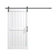 thumbnail image 5 of Sanding  30in./32in./36in./42in./48in.x 84in.MDF Barn Door With Sliding Hardware Kit ,Covered with Water-Proof PVC Surface 42in. x 84in. - White, 5 of 5