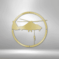 thumbnail image 2 of Helicopter Drop Steel Sign Laser Cut Powder Coated Home & Office Metal Wall Decor Multiple Sizes & Colors, 2 of 5