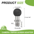 thumbnail image 2 of Uxcell Ball Mount Base Ball Adapter with Threaded Bolt Stainless Steel for Action Camera Camcorder Compatible 0.67" x M10, 2 of 7