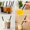 thumbnail image 3 of 50 Ct Black Jumbo Straws Extra Wide Fat Boba Bubble Tea Drinking Milkshake Party, 3 of 4