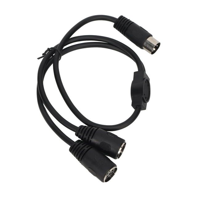 DIN 4PIN To 2DIN 4PIN Adapter Cable, High Efficiency Tight Junction Clear Output 1.6ft 4 Pin Mini DIN Y Splitter Cable For Sound Equipment