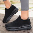 thumbnail image 2 of Domzle Womens Mens Slip on Walking Shoes Comfort Lightweight Casual Sneakers Non-Slip Breathable Work Shoes Mesh Sport Casual Fashion Running Sneakers Black, 2 of 7