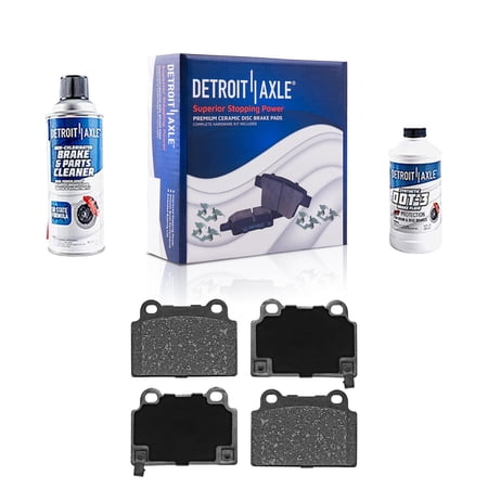 Detroit Axle - Rear Brake Pads for 2008-2015 Mitsubishi Lancer, Ceramic Brake Pads 2009 2010 2011 2012 2013 2014 Replacement