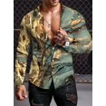 thumbnail image 1 of Camisas de manga larga con estampado de arte abstracto, ropa de exterior de lujo para hombre, blusas casuales de manga larga con solapa y botones para otoño para hombre, 1 of 6