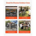 thumbnail image 6 of KFFKFF Expandable Outdoor Patio Dining Table, 32–63 inch Rectangular Table for 4-6, Aluminum Frame with Steel Slat Design, Durable Furniture for Lawn, Garden, Porch, Dark Gray, 6 of 9