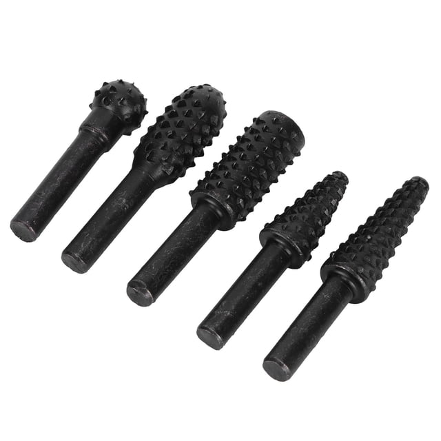 Qiilu 5x Wood Carving File Rasp Woodworking Special-Shaped Rotating Embossed Grinding.