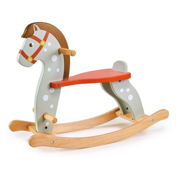 Mentari Toys - Rocking Horse - Premium Wood Rocking Horse for Imaginative Play - Helps Cognitive and Physical Development in Toddler Boys and Girls - Age 12m 