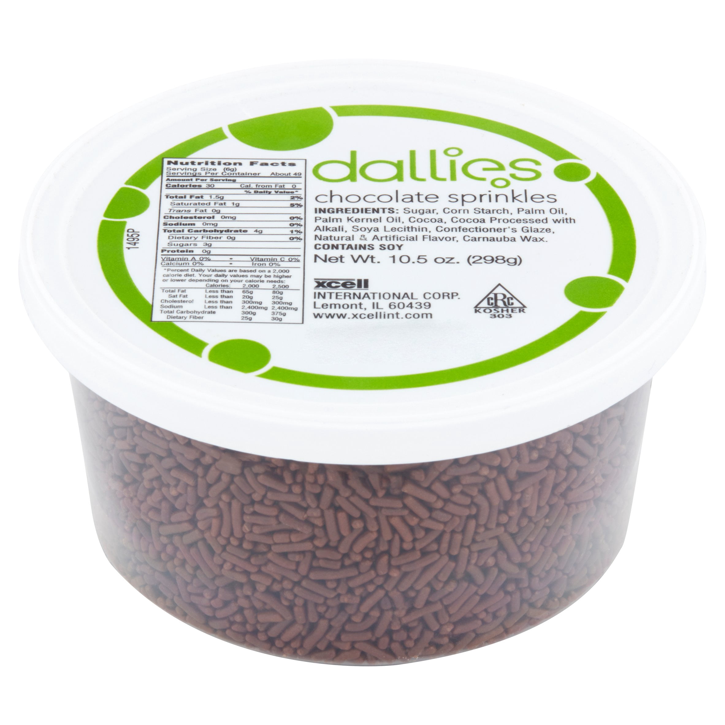 Dallies Chocolate Sprinkles, 10.5 oz