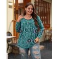 thumbnail image 3 of Zeagoo Plus Size Tops for Women Long Sleeve Shirts Crew Neck Casual Loose Tunic Blouse, 3 of 6