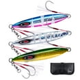thumbnail image 1 of Goture Glow Slow Pitch Jigs with Portable Jig Bag, Double Assist Hook Fishing Jig Lead Saltwater Jigging Lures for Tuna, Dogtooth Tuna, Yellowtail, Kingfish, Bluefin-3Weights(100g/150g/250g) &3Colors, 1 of 8