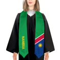 thumbnail image 4 of More design Graduation shawl Namibia Flag & United States Flag Stole Sash Honor Study Aboard International Students, 4 of 11
