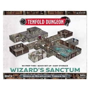 Gale Force 9: Tenfold Dungeon - Wizards Sanctum - Modular Roleplaying Terrain Set, Box To Table, 1 Grids, 12 Illustrated Rooms, RPG-Dungeon Crawling