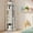 White, variant on 4-Tier 360° Swiv-el  Corner Bookshelf. 54" Tall Industrial Metal Frame Rota-ting Bookcase with Stable Base. Space-Saving Storage Organizer for Home & Office