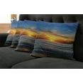 thumbnail image 5 of Ambesonne Ocean Throw Pillow Cover 4 Pack, Pacific California Sunset, 20", Orange Blue, 5 of 5