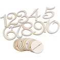 thumbnail image 1 of Wooden 10cm Table Numbers 1-10 Basic Set Wedding Birthday Party French, 1 of 4