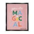 thumbnail image 2 of Stupell Industries You Are Magical Rainbow Letters Whimsical Paint Strokes Graphic Art Metallic Gold Floating Framed Canvas Print Wall Art, Design by Cecily Moore, 2 of 5